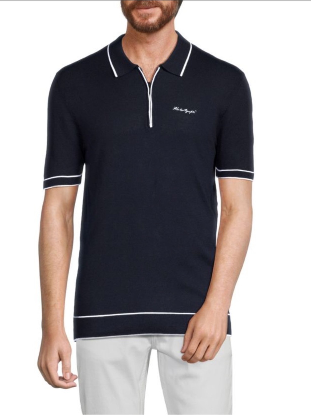 Karl Lagerfeld navy polo NWT